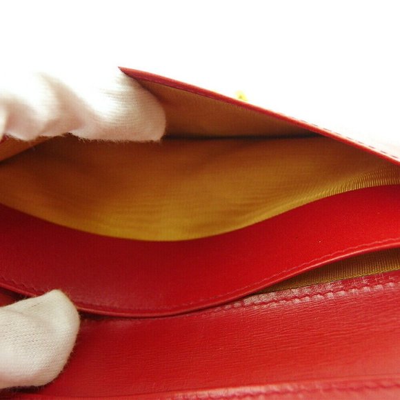 GUCCI Long Wallet Horse Shoe Leather Authentic USED - Picture 9 of 11